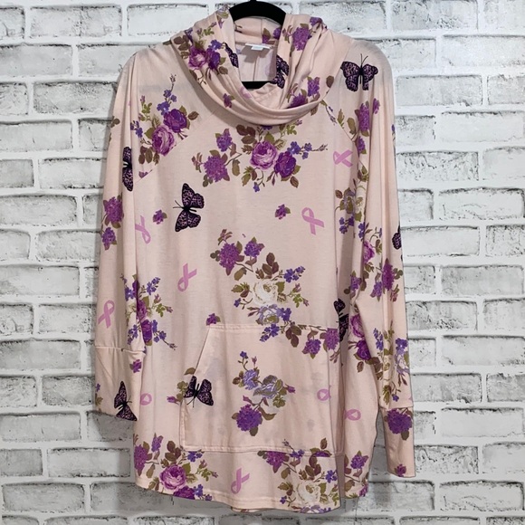 LuLaRoe Tops - 🔥 2 for $40 DEAL – READ FIRST🔥LuLaRoe Amber Breast Cancer Awareness Hoodie 2XL